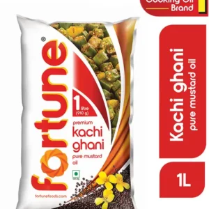 FORTUNE Premium kachi ghani pure Mustard Oil Pouch (1 L)